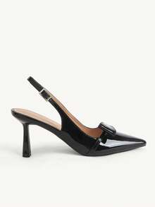 CUCCOO CHICEST Spring And Autumn Ladies Bow Elegant Dating High Heels - Black - View 7