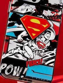 SUPERMAN X SHEIN Casing Ponsel Su Per Man Vitality Warna Perak dengan Patch Tiga Dimensi 3D untuk Perlindungan Anti Jatuh 13-17 - MultiWarna - View 7