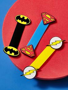 SUPERMAN X SHEIN Cartoon Data Cable Storage Clip, Travel Earphone Charging Cable Finishing Clip, Household Multi-Functional Cute Winding Organizer, Suitable For Various Cable Storage - Multicolor - View 2