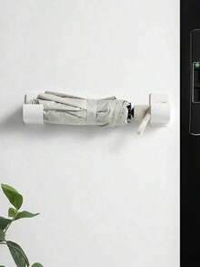 2 Pcs / Set No-Drill Trash Bag Dispenser Plastic Bag Holder,Wall Mounted Plastic Bag Organizer Grocery Bag Holder White Garbage Trash Bag Holder For Home Organization Kitchen Organizers And Storage,Rolling Pin Storage Rack, Kitchen Gadgets - Multicolor - View 9