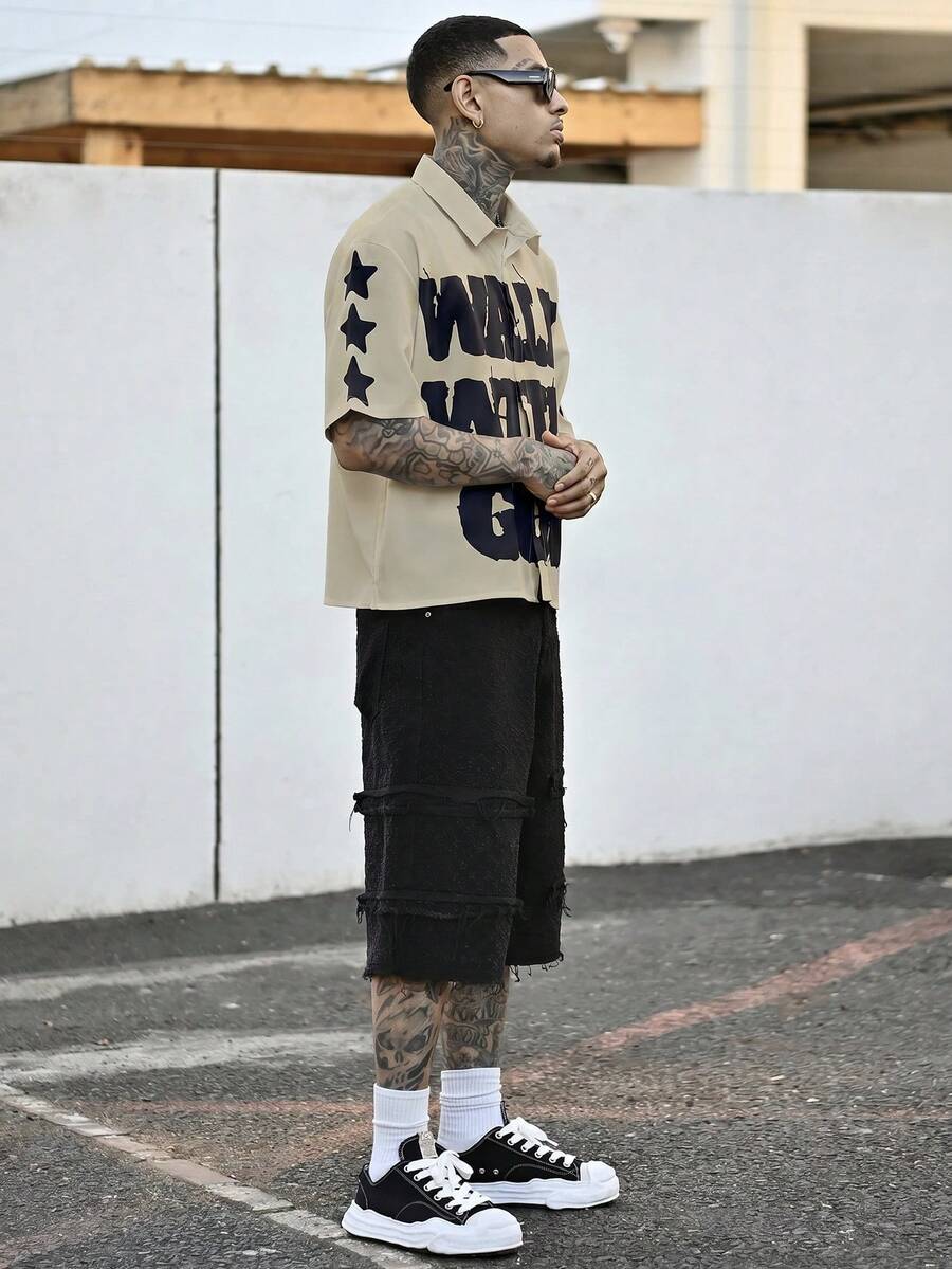 Devon Thys เสื้อเชิ้ตแขนสั้นผู้ชาย แฟชั่นสำหรับฤดูร้อน | SHEIN TH