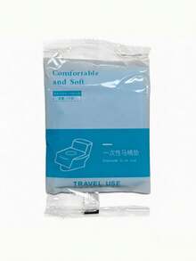 50-Piece Disposable Toilet Seat Cover, Suitable For Adults, With Better Waterproof Performance, Portable Travel Packaging, Suitable For Toilet Training, Bathroom Decoration And Autumn Decoration (Blue). - Blue - View 8