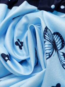 Sweetra Bohemian Style Printed Beach Slip Dress - Blue - View 5