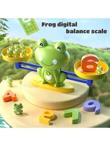 Frog Balance Scale Children's Learning Toys, Educational Games, For Counting, Color Recognition, With Answer Cards, Balance Scale Toys, Holiday Gifts - Multicolor - View 3