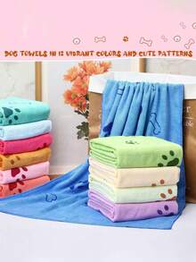 Super Soft Microfiber Dog Drying Towel, Quick Absorbent Bath Towel For Pet Grooming, Suitable For Small And Medium Dogs - multicolor - View 3