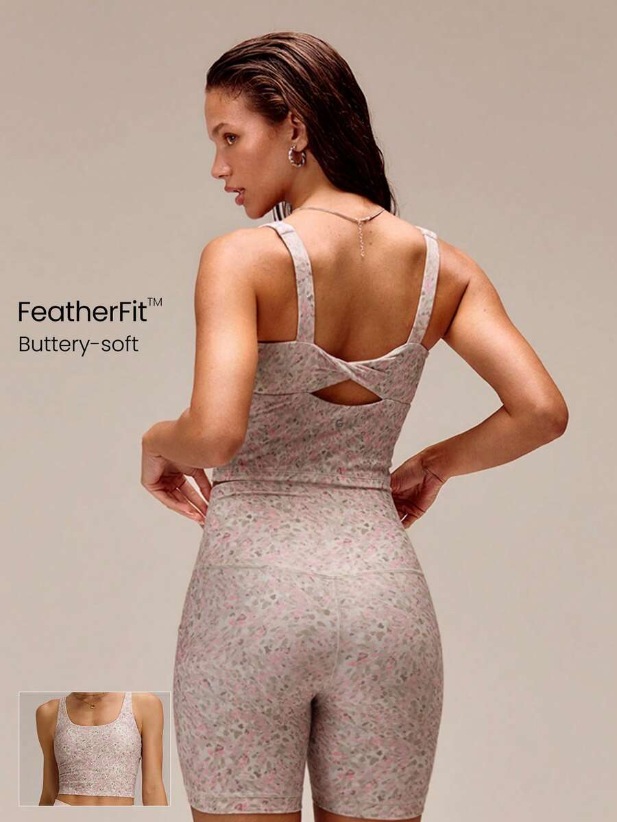 GLOWMODE Áo ba lỗ thể thao FeatherFit™ lưng xoắn, tác động thấp cho yoga, pilates, mặc hàng ngày mùa thu đông - Nhiều màu - Xem 1