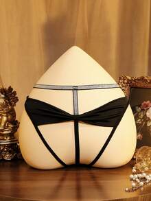 Seduluxe 1pc Women's Bowknot Classic Sexy Panties - Black - View 2