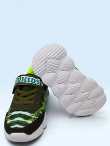 Tennis Shoes With Dinosaur Light - Dark Green - View 4