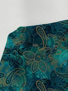 EMERY ROSE Casual Retro Pattern Print Plus Size Blue Camisole And Tank Top Suitable For Summer - Multicolor - View 7