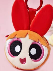 THE POWERPUFF GIRLS X SHEIN 1個可愛卡通零錢包，立體造型，可收納硬幣、卡片、鑰匙及其他用品，可掛在包包上 - 紅色 - 查看 6