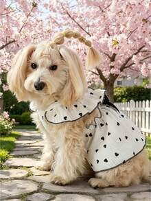 Chaleco de moda con patrón de corazón negro para mascotas, ropa para perros y gatos, chaleco de estilo lindo para perros y gatos pequeños como Teddy, Bichón, Pomerania - Multicolor - Ver 10
