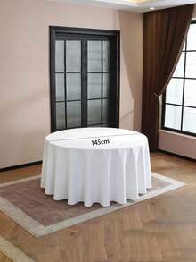 1 pieza Mantel rectangular de poliéster blanco – Tela premium, acabado de satén sedoso, resistente a las arrugas, lavable a máquina, elegante para fiestas, banquetes, eventos (múltiples tamaños) - multicolor - Ver 9