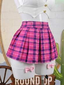 Fantasy Costume Fantasy Costume 度假派對學院風修身上衣、百褶腰裙、蝴蝶結、2個腿環，5件組 - 彩色 - 查看 8