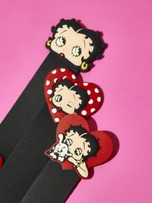 Betty Boop x SHEIN 卡通數據線收納夾，旅行耳機充電線理線夾，家用多功能可愛捲線整理器，適用於各種線材收納 - 彩色 - 查看 2