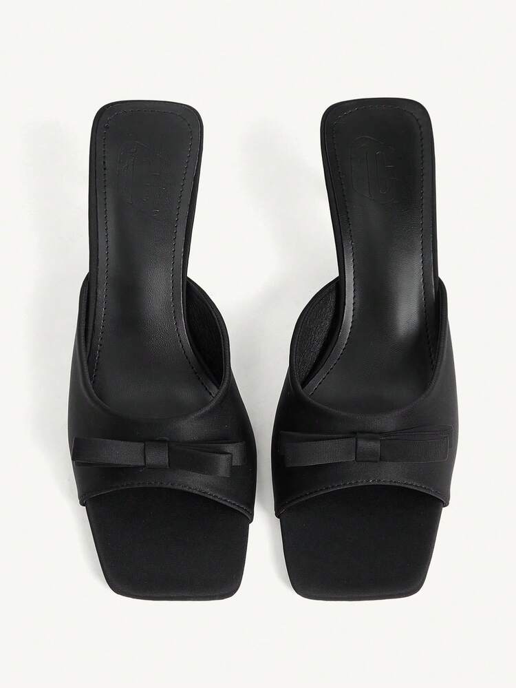 CUCCOO CHICEST Spring And Summer Three-Dimensional Bow Square Head Thin Heel Sandals Women, Cross Thin Strap High Heel Sandals, Thin And Tall Vacation Dating Versatile Sandals