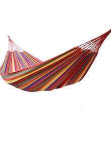 Rainbow Striped Soft Canvas Material. Ergonomic Design For Comfort, Easy To Carry, Suitable For Outdoor Trips And Activities. Essential Items For Holiday Camping. (Included With Storage Bag + 2 Thick Straps) (Random Style). - Color and Style Are Random. - View 2