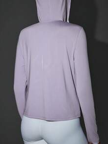 OutZeal Women Sports Sweatshirts Hiking Camping Quick-Dry Hood Active Tops - Mauve Purple - View 9