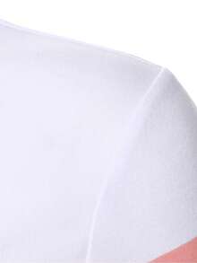 Manfinity Homme 男士條紋圖案時尚休閒 Polo 衫，儀式場合適用 - 彩色 - 查看 5