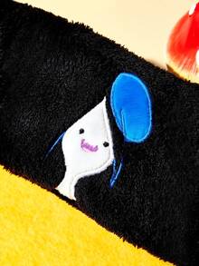 ADVENTURE TIME X SHEIN 1入絨毛彈性髮圈，浴室髮帶，超強吸水材質，不束髮，粉色/黑色 - 均碼 - 查看 5