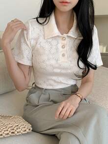 DAZY Women's Loose Casual T-Shirt, New Spring Style Suitable For Dates - White - View 5