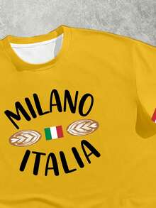 Torvinic Men High-Quality Fashionable Colorblock World Cup Sports T-Shirt, Holiday - Multicolor - View 2