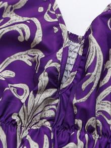 Franclia Bohemian Style Printed Beach Strap Dress - Multicolor - View 6