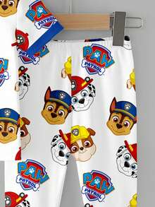 SHEIN | PAW Patrol Set Piyama Rumahan Kasual Sehari-hari untuk Bayi Laki-laki, Atasan Lengan Pendek Berkerah Bulat Motif Kartun dan Celana Panjang - MultiWarna - View 6
