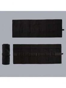 1 Stück handgefertigtes schwarzes Filz-Etui – 36/48/72 Fächer, extra große Kapazität, ideal für Künstlerstifte, perfekt zum Skizzieren, Zeichnen und Reisen - Schwarz - Übersicht 2