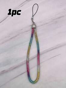 1Pc Rhinestone Phone Lanyard, Bling Crystal Wrist Strap For Cell Phone, Anti-Lost Sparkle Bracelet Lanyard Compatible With Most Smartphones - Multicolor - View 11