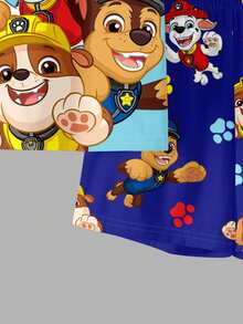 SHEIN | PAW Patrol 男嬰簡單經典可愛卡通動畫印花圓領上衣與短褲家居服 寬鬆舒適 2件套 適合夏季 - 彩色 - 查看 6