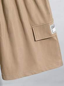 SHEIN 青少年男孩 Bolty 字母與人像圖案印花 T-shirt，街頭風圓領短袖 T-shirt 與短褲套裝，適合派對、開學、正式場合、日常穿著、學校、旅行、運動，春/夏/秋季 - 彩色 - 查看 6
