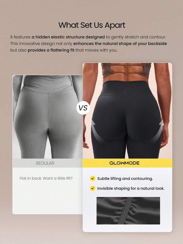 24" Powersculpt™ StudioShape Peakbum Leggings With Mesh Paneling Drawstring Anti-Roll Down Waist High Impact Training Workout Gym Fitness Wear