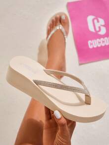 Grefit Slippers And Home Shoes Suitable For Daily Wear Vacation Shoes Summer Spring Shoes Spring Break Easter For Casual Beach Style For Christmas Beach Shoes Summer Shoes - Apricot - View 1
