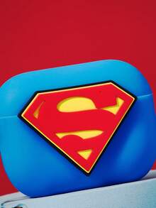 SUPERMAN X SHEIN Super M An 带 3D 立体字母吊坠耳机套，蓝色蓝牙耳机套，适用于 iPod。 - 彩色 - 查看 3