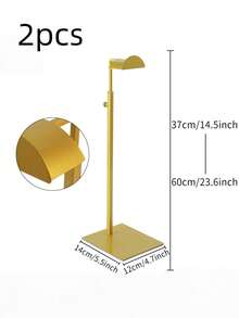 1/2/3 PiecesStainless Steel Handbag Display Stand, Titanium Gold Frosted, Height Adjustable Bag Storage Rack, Suitable For Hanging And Storing Bags, Hats, And Jewelry In Home Bedrooms, Boutiques, And Malls. - Gold - View 8