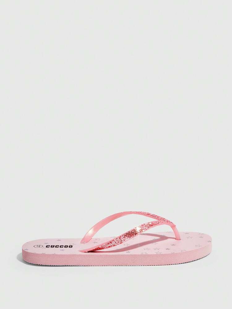 Star Printed Flat Home & Beach Flip Flops Spring Shoes Spring Break Easter For Casual Beach Style For Christmas Beach Shoes Summer Shoes