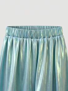 Flora Isola Flora Isola Women's Spring/Summer Fashion Elegant Embroidered Mesh Floral 3D A-Line Minimalist Skirt - Blue - View 7