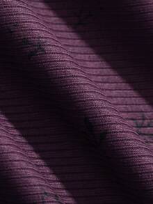DAZY Sweet Floral Lace Trim Long Sleeve Long Dress Women's Nightgown Pajamas - Purple - View 7