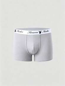 PLAYBOY X SUMWON 4件組 Studios Collab 四角內褲 多色Logo腰帶 日常舒適版型 - 灰色 - 查看 6