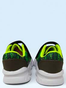 Tennis Shoes With Dinosaur Light - Dark Green - View 3