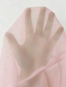 SHEIN Raffinéa 女款優雅成熟純色嬰兒粉披肩連身褲，秋冬通勤晚餐派對婚禮節慶返校出街穿搭 - 粉色 - 查看 7