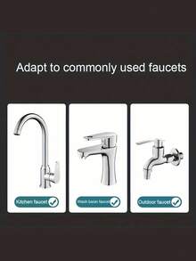 1PC Silver Aerator Multi Function Kitchen Faucet Nozzle 3 Mode Water Saving Swivel Tap Aerator For Kitchen Bathroom Sink Universal Easy Clean Finish - Multicolor - View 4