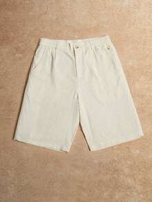 VENTUSAIL Pantalones cortos casuales de textura plisada para hombres maduros, adecuados para uso diario, viajes, playa y vacaciones. Estos pantalones cortos son un artículo imprescindible para los viajes de vacaciones y un gran regalo para novios o esposos. - Beis - Ver 5