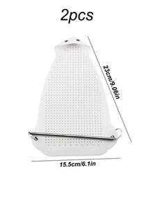 1/2 Pcs Ironing Insulated Mat Protective Cover Anti Scalding Electric Iron Base Heat Resistant Portable Pad For Home Laundry Craft Desk Holiday Gift Housewarming Party Decor Back To Season - White - View 9