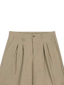 PAVTROS Men's Loose Casual Fashion Versatile Pants, Textured Fabric - Khaki - View 4