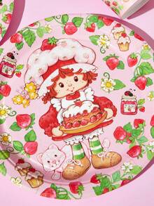 Strawberry Shortcake X SHEIN Vaso de papel desechable, Plato de papel, 10 piezas cada uno - Multicolor - Ver 2