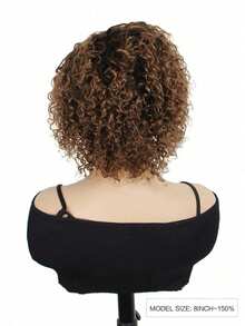 8 Inch Pixie Cut Wig Human Hair Short Bob Wigs For Women 1B/30 Ombre Honey Blonde Color Color Water Wave Human Hair Wig None Lace Front Wig With Full Machine Made Wig - S1/30 - View 4