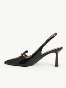 CUCCOO CHICEST Spring And Autumn Ladies Bow Elegant Dating High Heels - Black - View 10