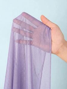 Swim Basics 女款素色度假海灘百褶綁帶性感罩衫裙 - 淡紫色 - 查看 6