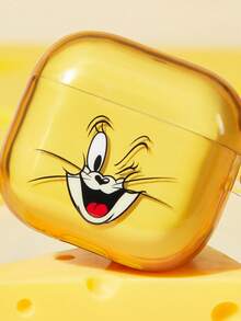 TOM & JERRY X SHEIN Cartoon Pattern Protection Anti-Drop Bluetooth Headset Case With Pendant, Suitable For IPod - Multicolor - View 3
